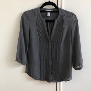 H&M grey blouse